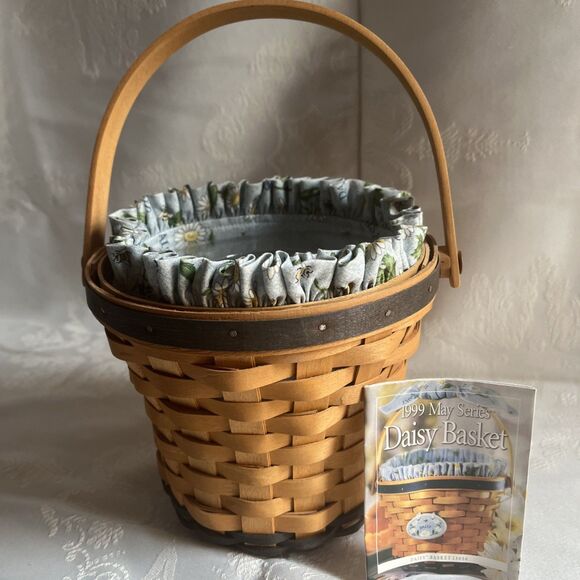 1999 Longaberger May Series Daisy Basket With Liners - Picture 1 of 9